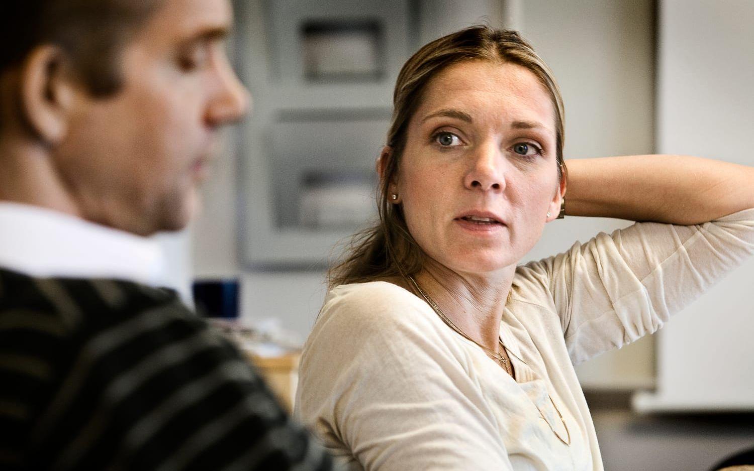 Martin Larsson, utvecklingschef, och Anna Petre, jurist, Saab Automobile.