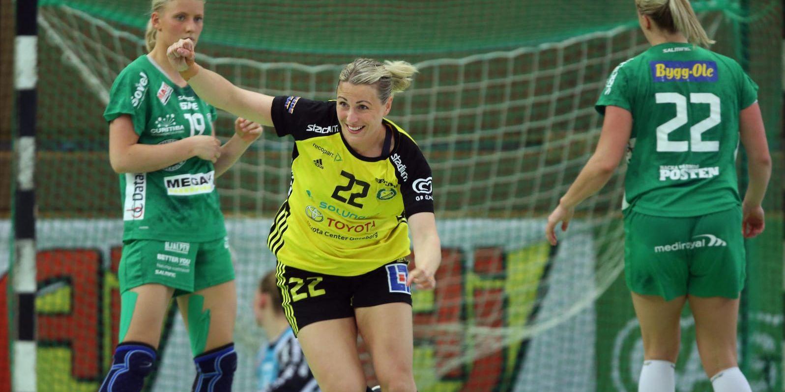 Sävehofs Johanna Ahlm under SM-finalen mot Skuru – hennes sista handbollsmatch i karriären.