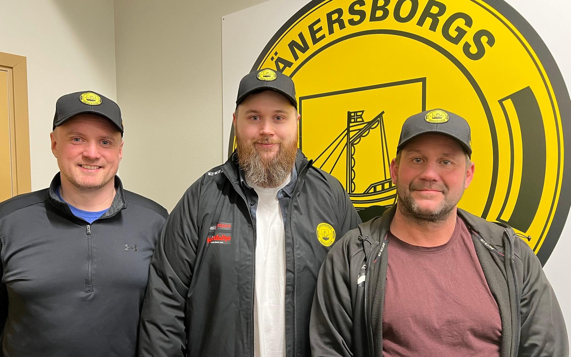 Vänersborgs HC:s ledarstab består av tränare Björn Westerlind, lagledare Henrik Arnström och tränare Patrik Törnlund.