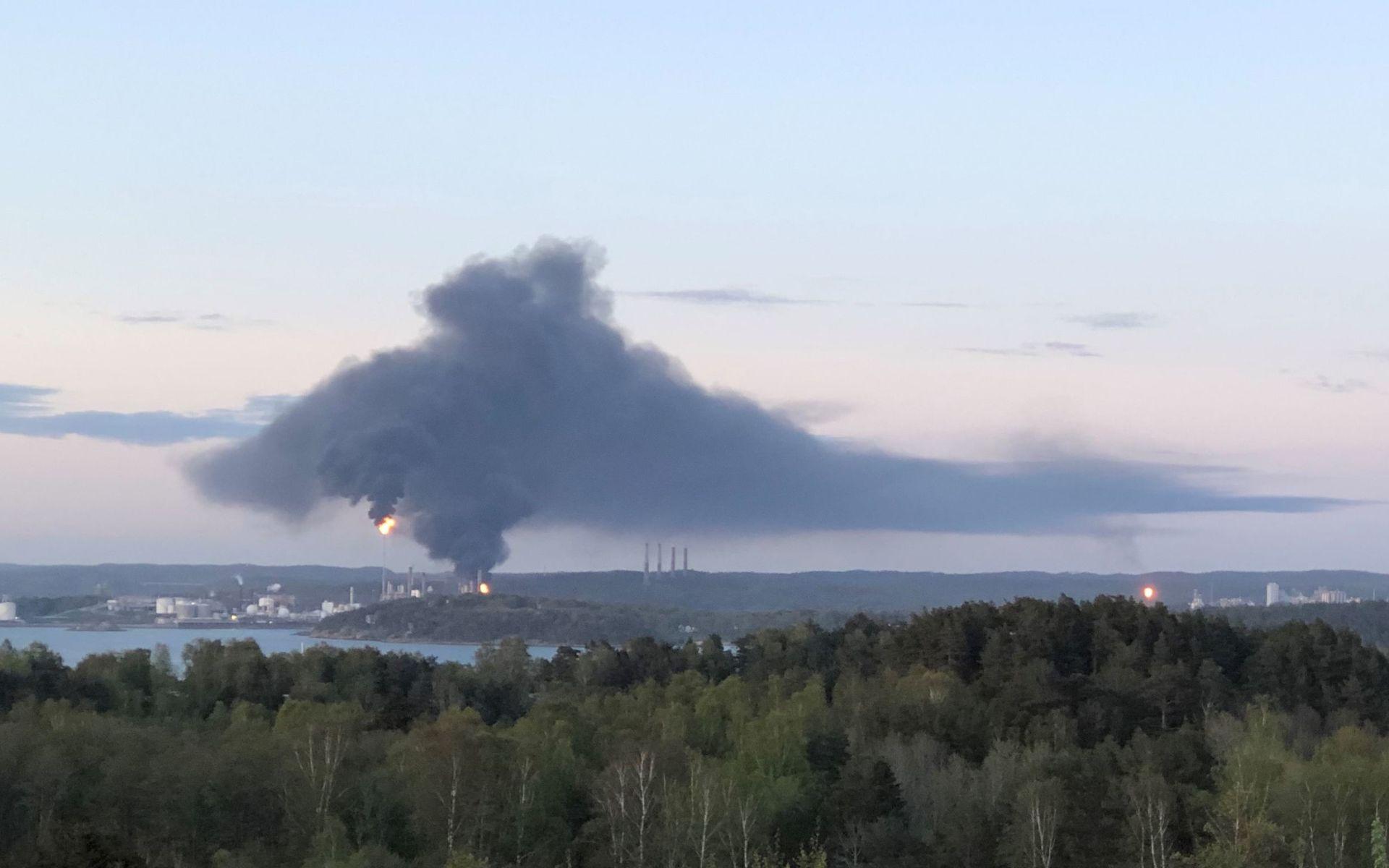 Ett stort räddningspådrag var på plats vid branden.