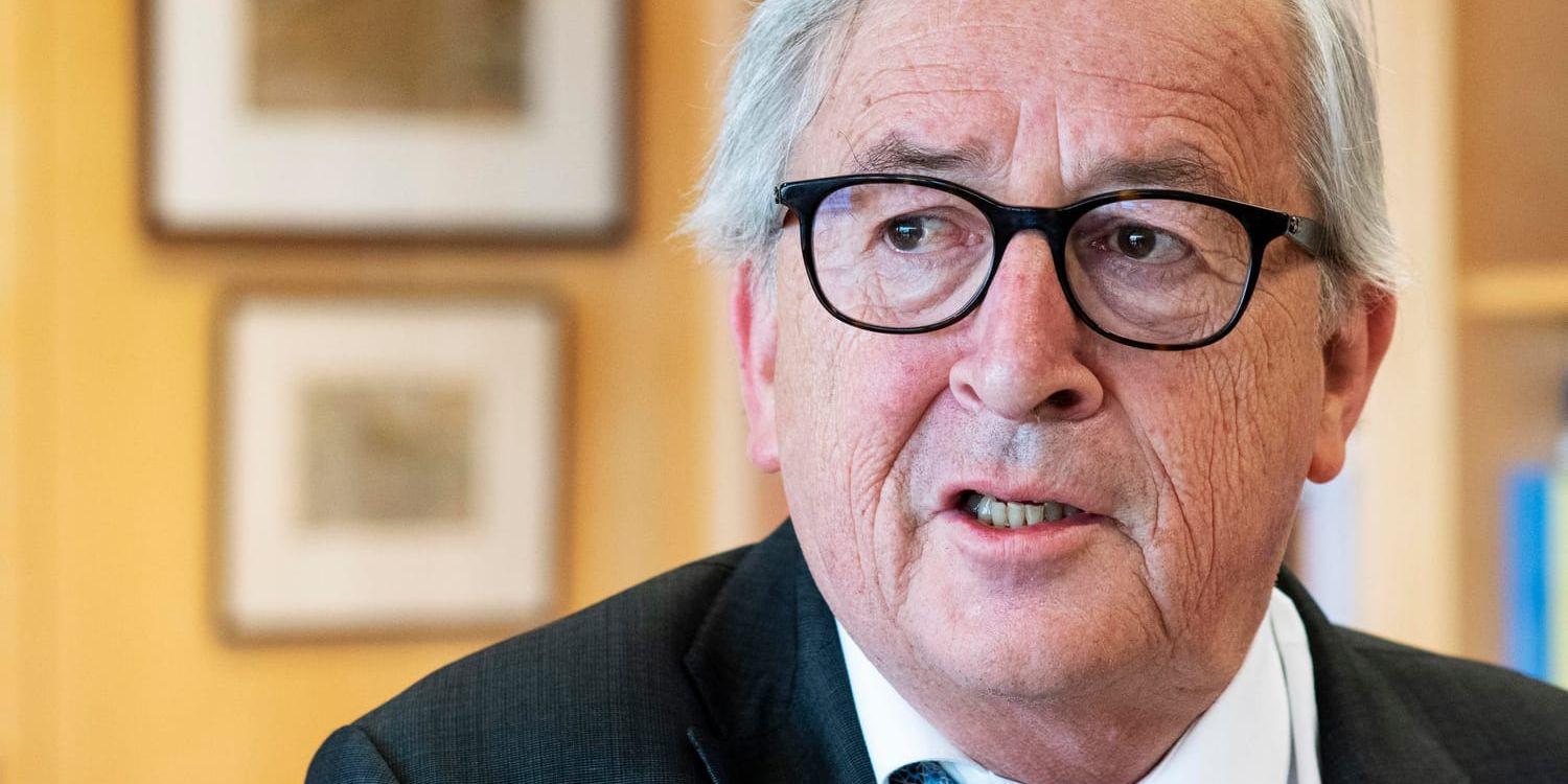 EU-kommissionens ordförande Jean-Claude Juncker på sitt kontor i Berlaymont-byggnaden i Bryssel.