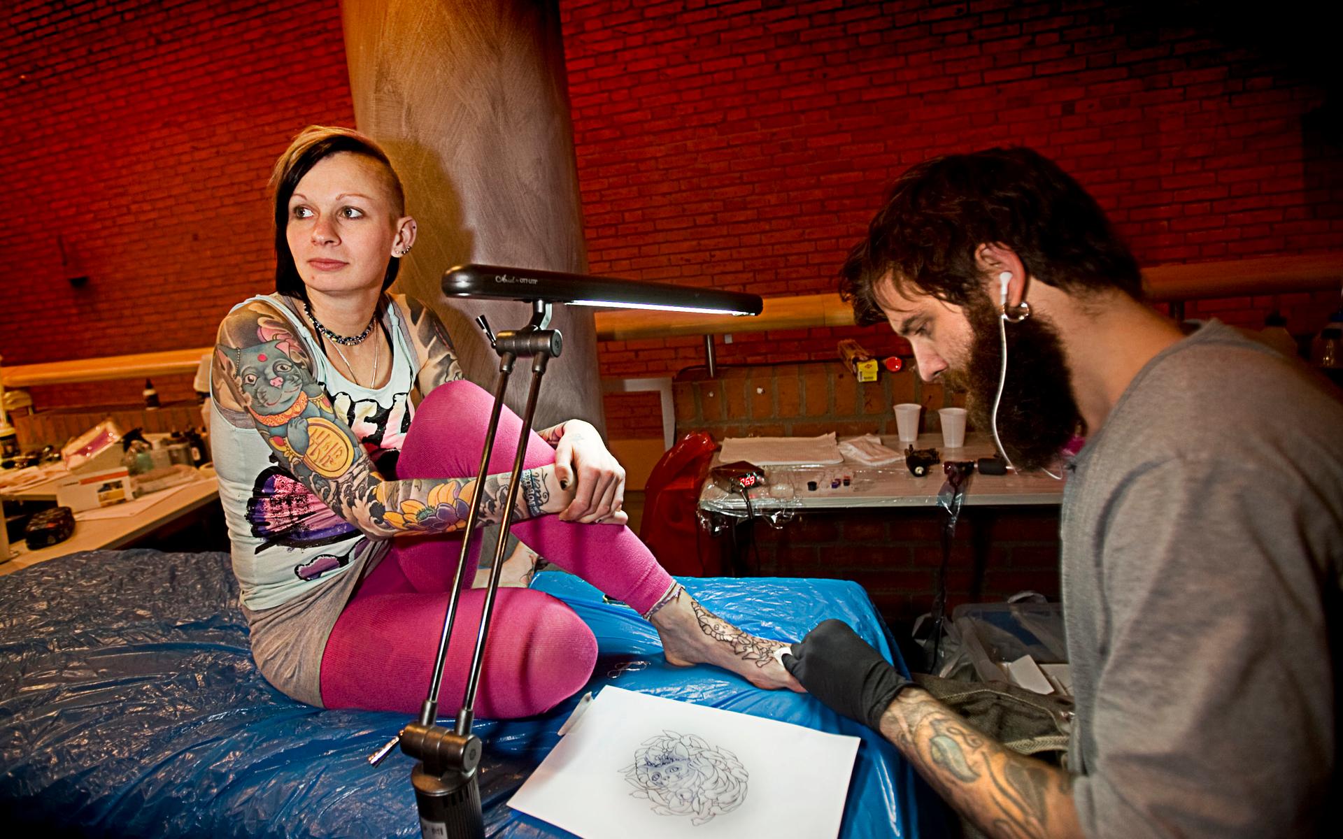 Tattoo Meltdown 2011 i Folkets Hus, TrollhättanJenny Johansson och Marcus Körling. 